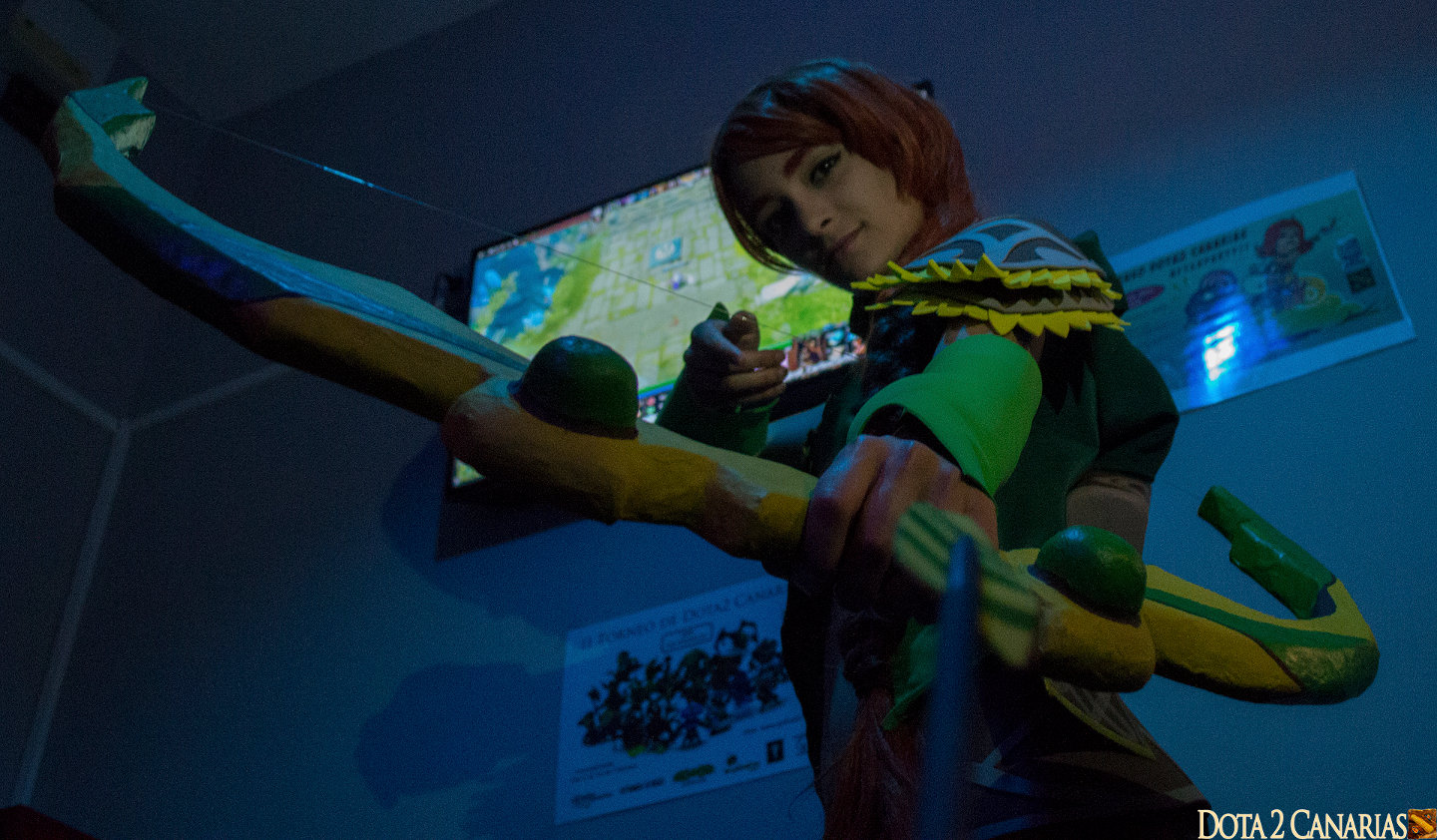 Una de las grandes sorpresas de la noche, ¡Windranger gank time! Cortesía de Dark Moon Cosplay